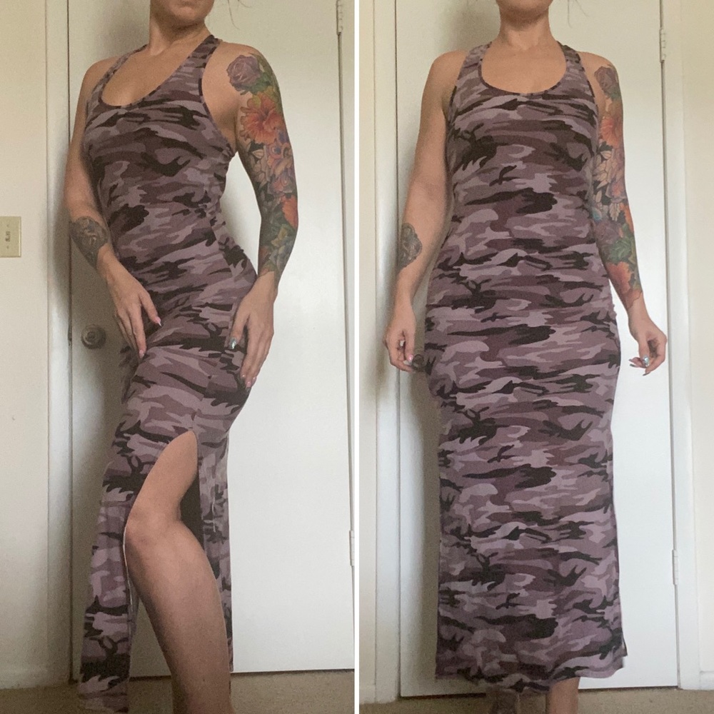 Purple Camo Hot Kiss Maxi Dress XL